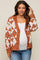 Camel Argyle Button Front Maternity Cardigan
