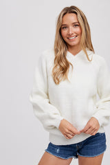 Ivory Hooded Sweater