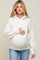 Ivory Hooded Maternity Sweater