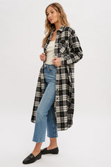 Black Plaid Oversized Shirt