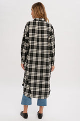 Black Plaid Oversized Shirt