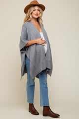 Heather Draped Cable Knit Dolman Sleeve Maternity Cardigan