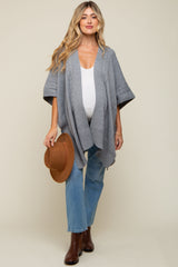 Heather Draped Cable Knit Dolman Sleeve Maternity Cardigan