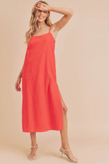 Hot Coral Shift Dress