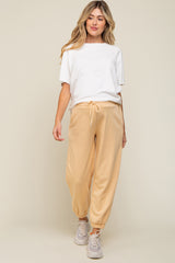 Yellow Drawstring Maternity Sweatpants