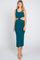 Emerald Sleeveless Side Cutout Midi Dress