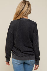 Black Faded Long Sleeve Maternity Top