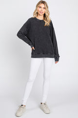 Black Faded Long Sleeve Top