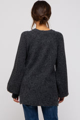 Charcoal Soft Brushed Maternity Sweater