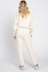 Ivory Basic Fleece Sweatpants