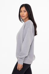 Heather Grey Soft Knit Fleece Lined Sweatshirt