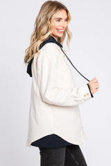 Ivory Soft Hooded Shacket