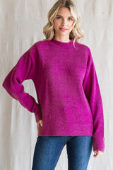 Magenta Basic Maternity Sweater