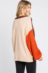 Brown Multi-Color Knit Sweater