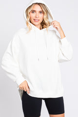 Ivory Drawstring Hoodie