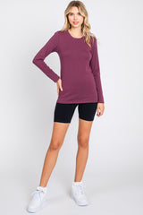 Plum Long Sleeve Top