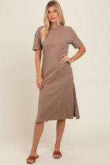 Taupe T-Shirt Midi Dress