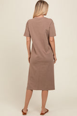 Taupe T-Shirt Midi Dress