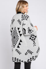 Ivory Print Cardigan