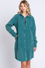 Jade Corduroy Button Down Collared Dress