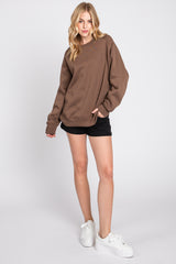 Brown Pullover Terry Crewneck