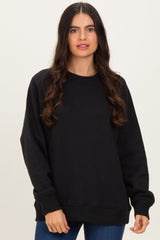 Black Pullover Terry Crewneck