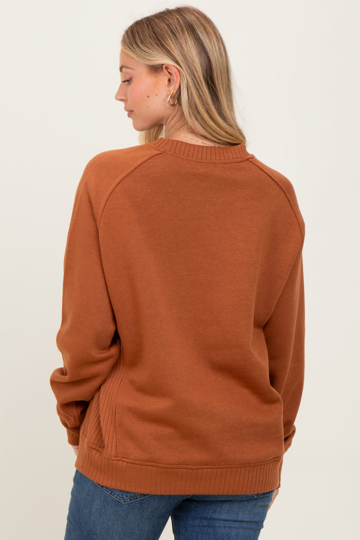 Camel Pullover Terry Crewneck
