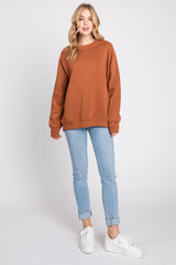 Camel Pullover Terry Crewneck