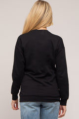 Black Pullover Maternity Sweatshirt