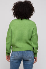 Green Bubble Sleeve Sweater