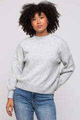 Silver Bubble Sleeve Sweater