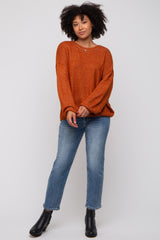 Camel Basic Drop Shoulder Sweater