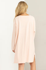 Light Pink Long Sleeve Shirt Dress