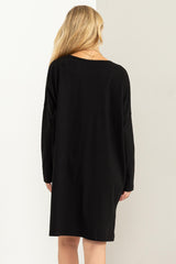 Black Long Sleeve Shirt Dress