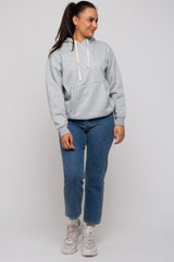 Heather Grey Basic Fleece Hoodie