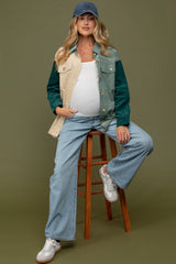 Light Blue Relaxed Wide Leg Maternity Jeans