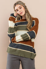 Multi-Color Striped Maternity Sweater