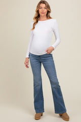 Light Blue Vintage Wash Maternity Bootcut Jeans