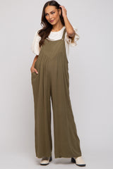 Olive Wide Leg Maternity Overall