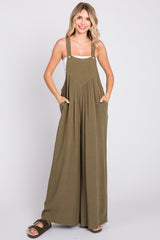 Olive Wide Leg Maternity Overall