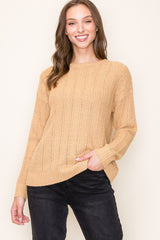 Camel Pattern Knit Sweater