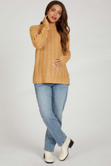 Camel Pattern Knit Maternity Sweater