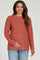 Rust Pattern Knit Maternity Sweater