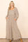 Beige Floral Smocked Wide Leg Jumpsuit