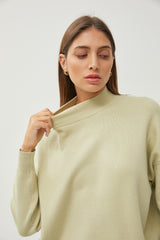 Light Olive Mock Neck Sweater