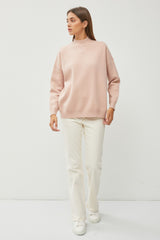 Light Pink Mock Neck Sweater