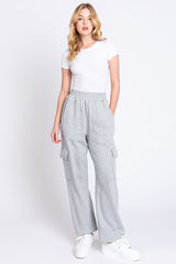 Heather Grey Fleece Cargo Sweatpants