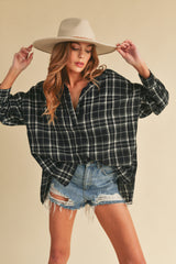 Black Plaid Shirt