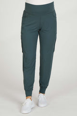 Forest Green Cargo Pocket Maternity Jogger Pants