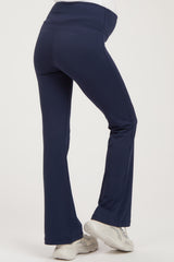 Navy Maternity Flared Leggings